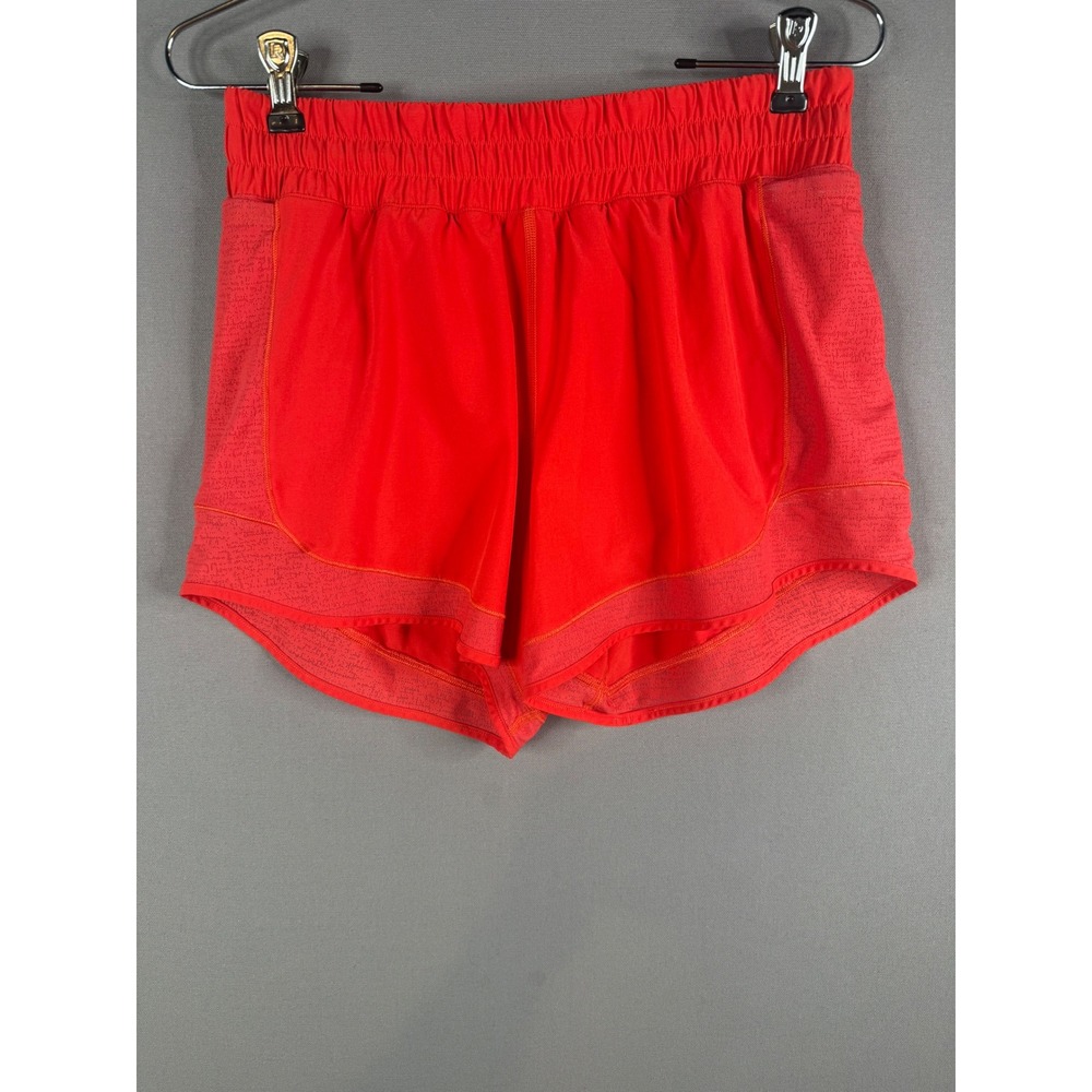 Lululemon‎ Tracker Short V Womens 6 Red Active Running Athletic 4" Lined  W7BBYS
